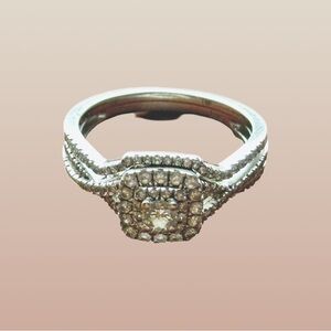 Selling this 10k White Gold wedding ring and band. Size 6 1/2